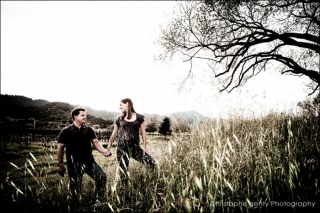 Engagement photography at Brix Restaurant in Napa