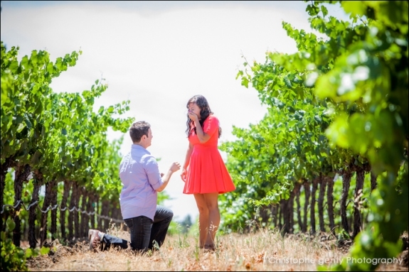 Napa Valley Candid Proposal Photography - O'Brien Winery - Aaron & Megan