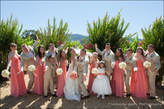 Wedding photography at Brix in Napa CA - Emily & Cory + Baby Madison