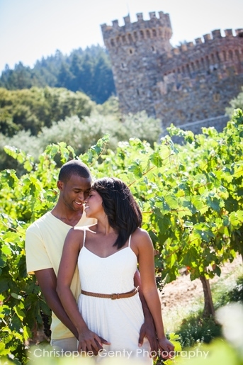 Engagement photography at the Castle Di Amorosa