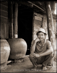 Man in the Mekong Delta area - Vietnam, 2002