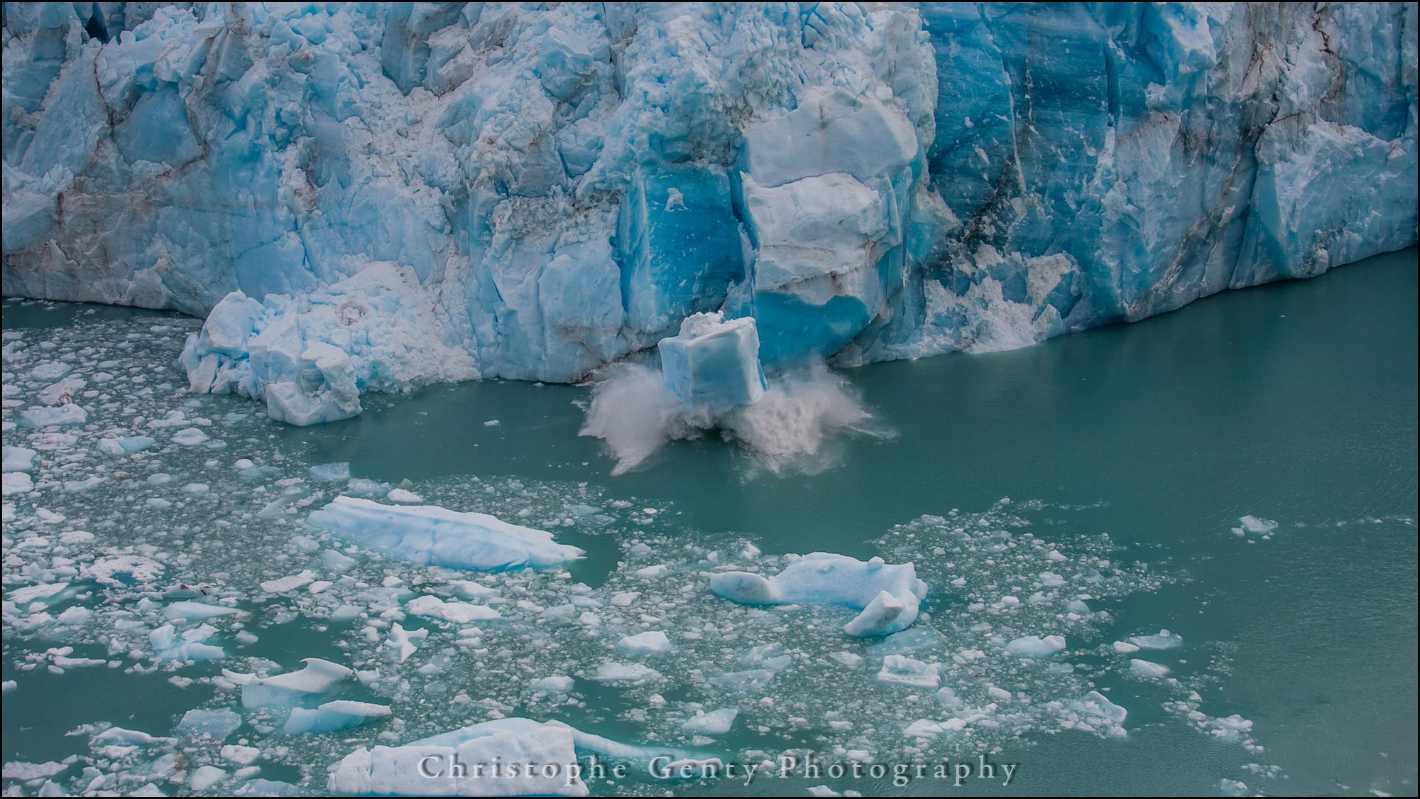 Glacier calving Perito Moreno National Park, Argentina - December 2015