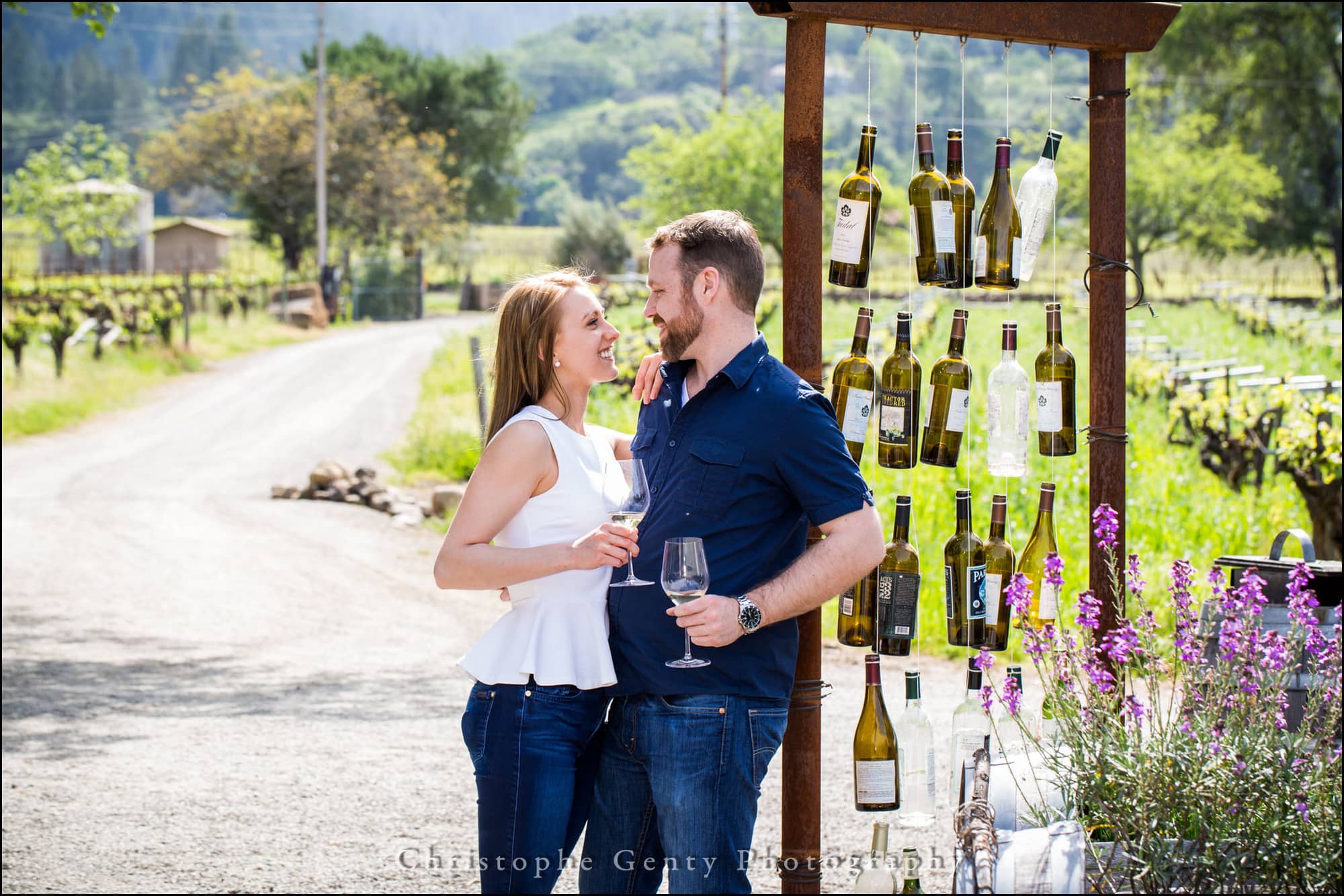Marriage Proposal Photography in the Napa Valley - Tudal Winery, St Helena, CA