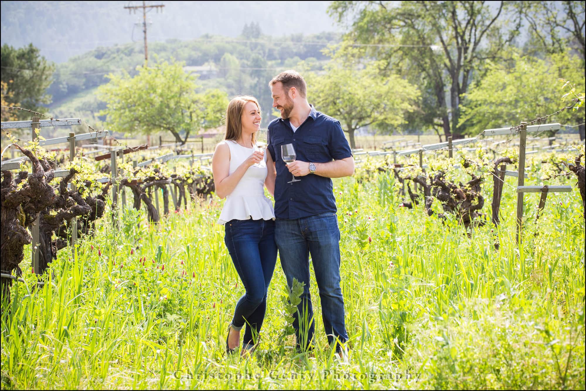 Marriage Proposal Photography in the Napa Valley - Tudal Winery, St Helena, CA