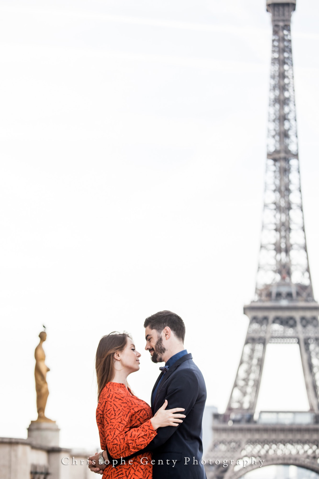Paris, France Marriage Proposal Photography - at the Trocadero